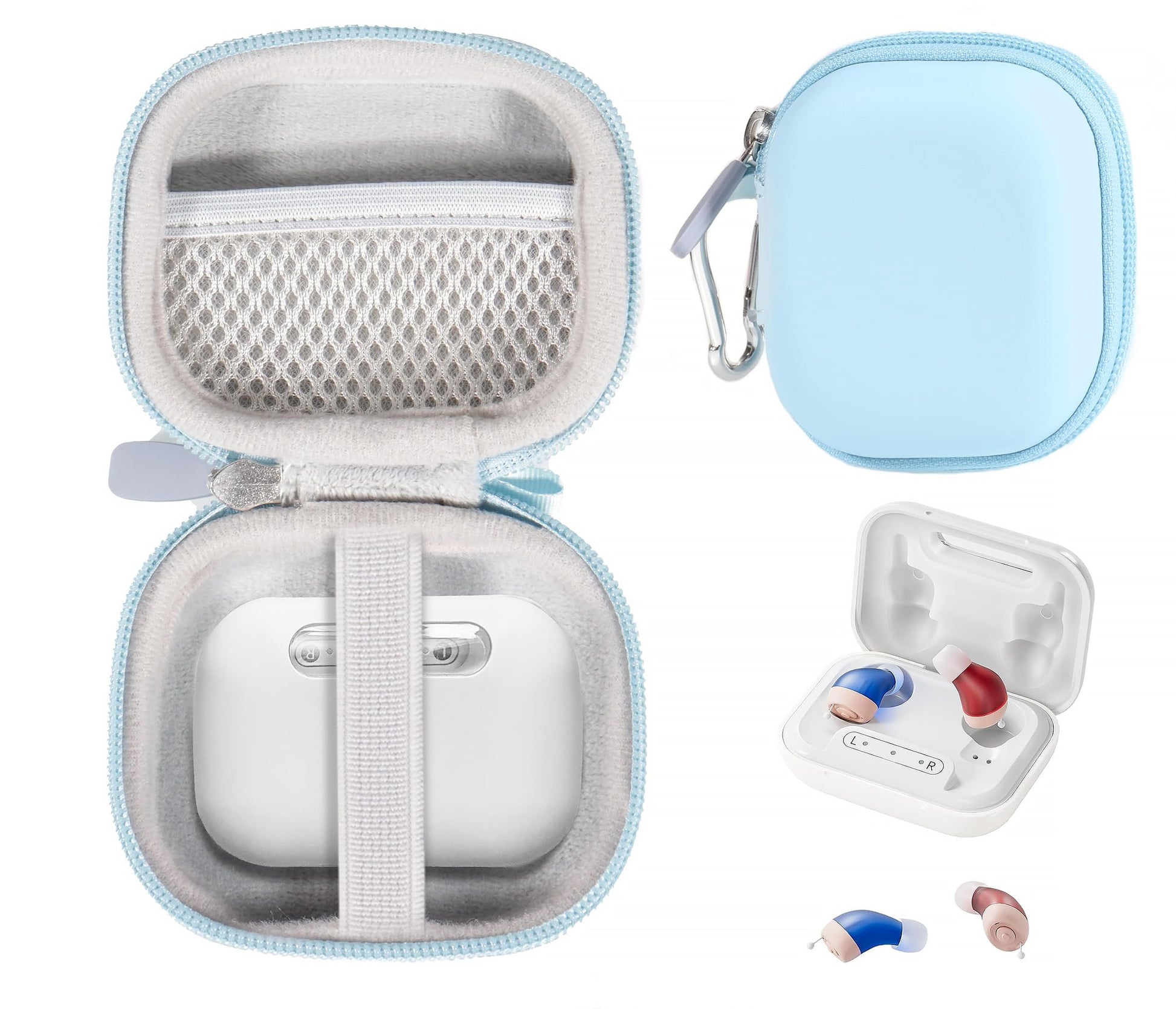 GETGEAR Protective Case for Flaygo Rechargeable Hearing Aids for Seniors with Hearing loss GETGEAR