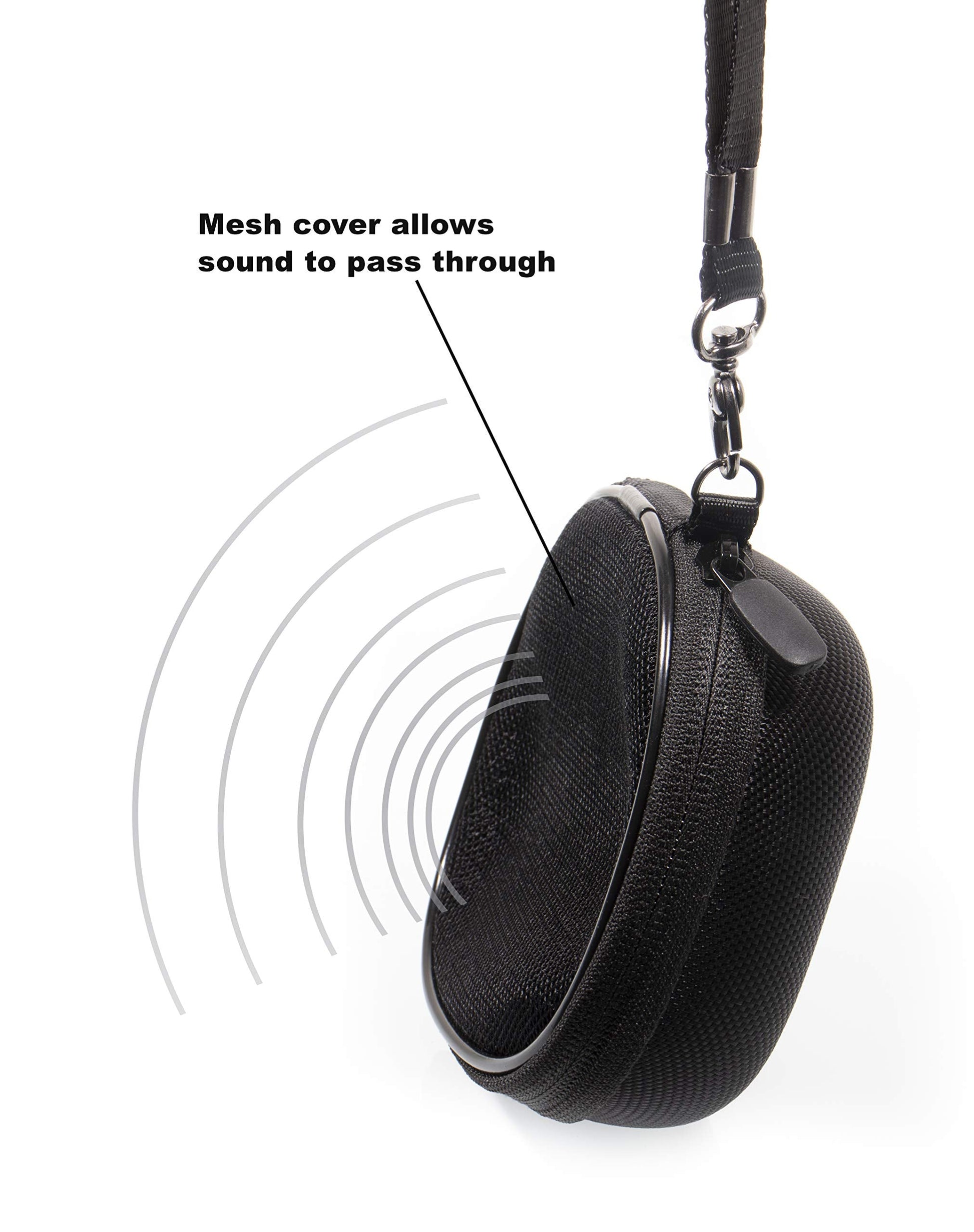 Feature Protective Case for Bose SoundLink Micro Bluetooth Speaker by WGear, Featured Design with mesh Pocket for Cable and Other Accessories, Elastic Strap to Secure Device WGear