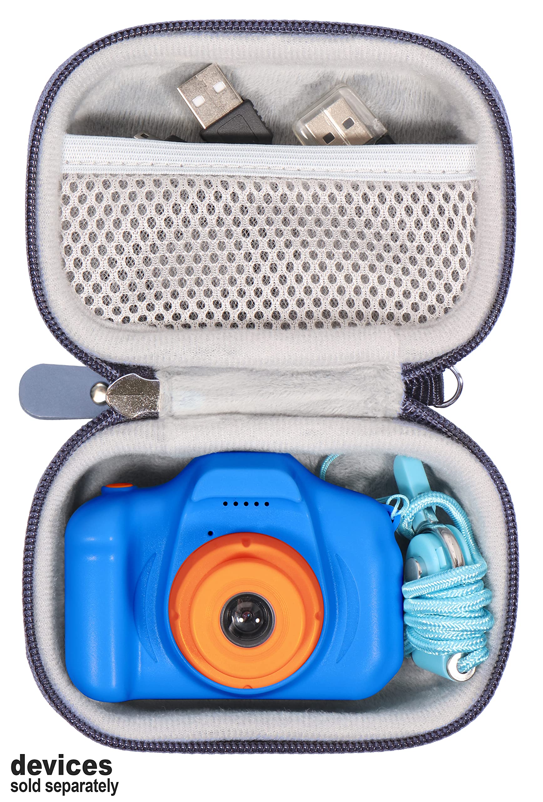 getgear Camera case for Seckton Kids Selfie Camera, organizing Travel case with mesh Pocket and Detachable Wrist Strap GETGEAR