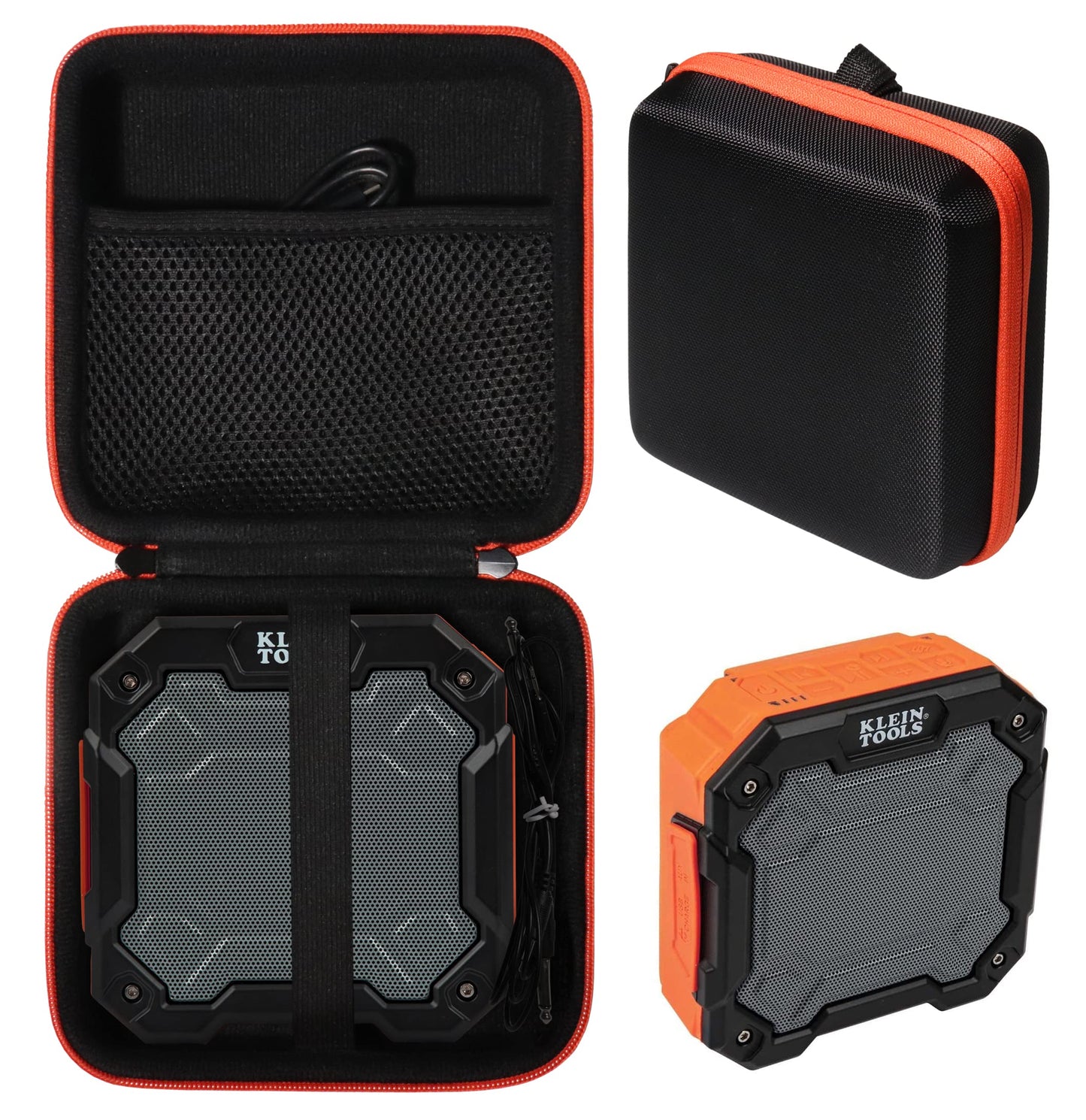 GETGEAR Wireless Speaker Case for Klein Tools AEPJS3 Wireless Speaker, Customized compartment for speaker and cord separately, strong light weight case with wrist strap GETGEAR