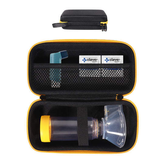 GETGEAR Asthma Inhaler Holder case, Compact and Sturdy case for Handy Ventolin Inhaler for Adults and Kids (CASE ONLY) (Black) GETGEAR