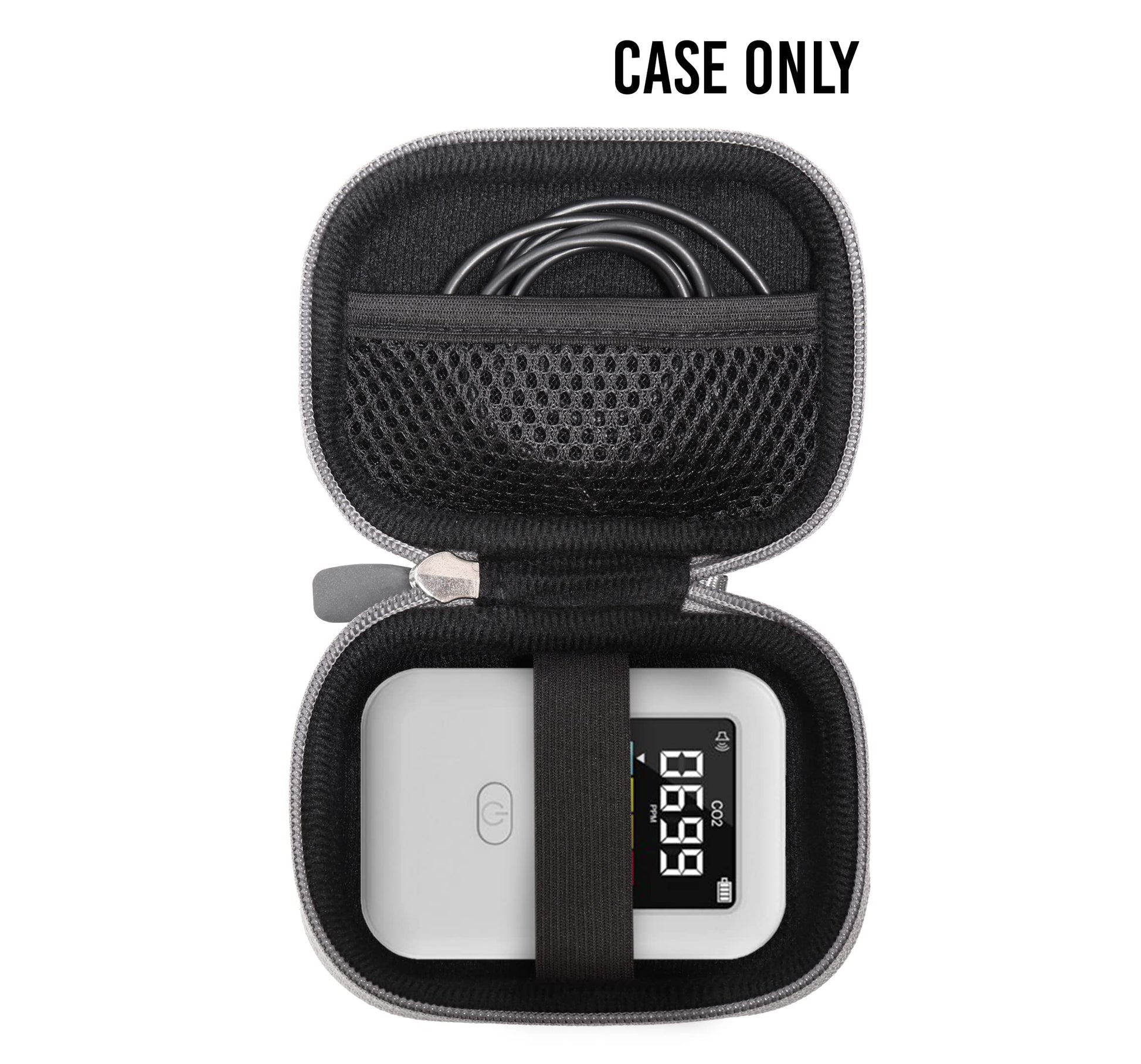 getgear CO2-Detector Case for Vitalight Mini CO2-Detector Also fit for omlcines CO2-Detector and Forensics Monoxide CO2-Detector, mesh Pocket for USB Cable GETGEAR