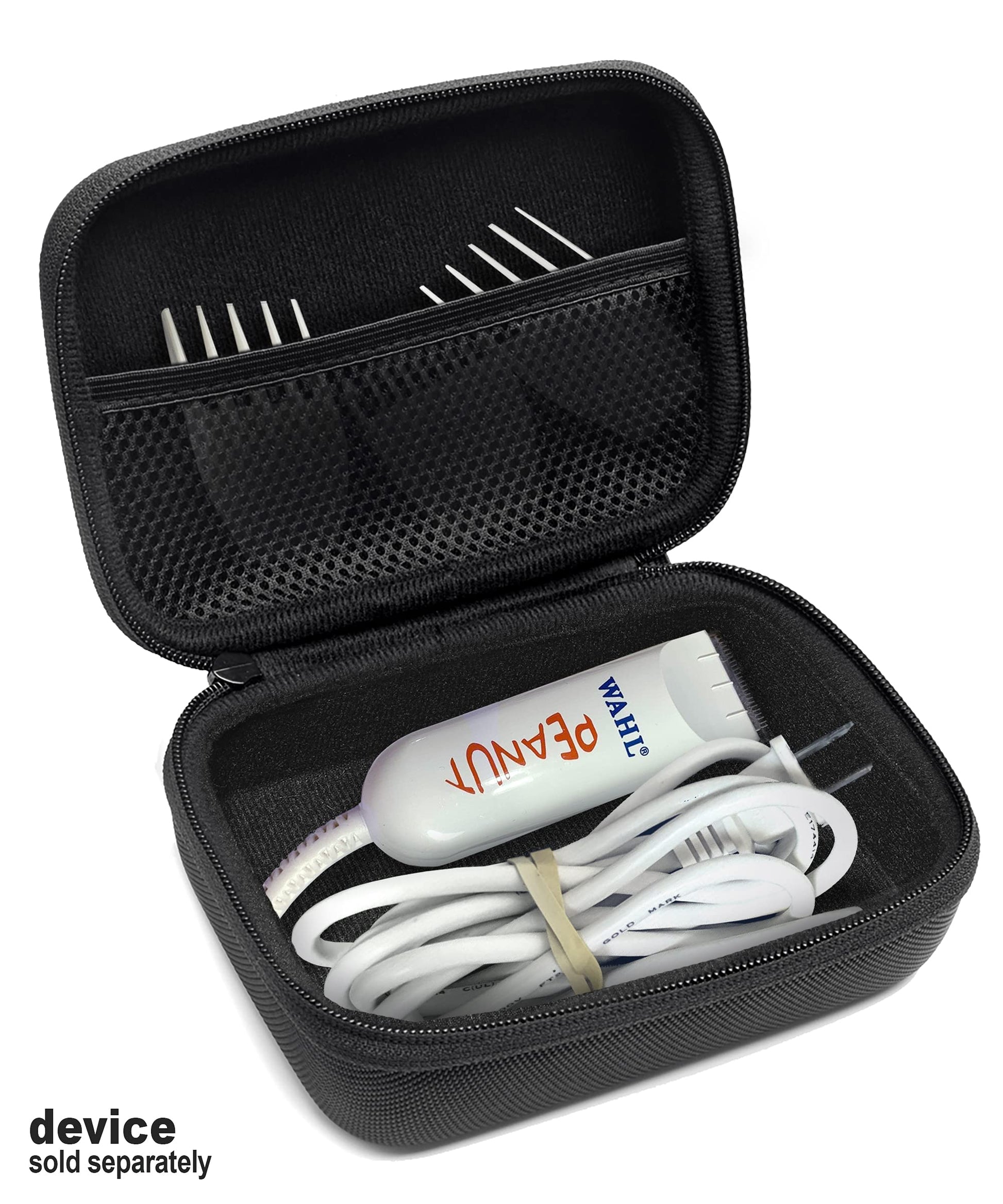 GETGEAR case for Wahl Professional Peanut Clipper/Trimmer #86W55-200, Peanut Classic #8685, #8081, Wahl Clipper Elite Pro 79602, Smart Divider for Separated Compartment for Trimmer and Accessories GETGEAR
