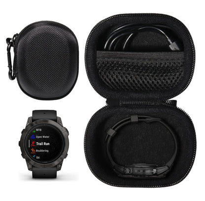 getgear Smartwatch Case Compatible with Garmin Fenix 7, Fenix 6 Pro, Tatix Delta Solar, Epix Gen 2, EPIX 2, mesh Pocket for Charge Cable GETGEAR