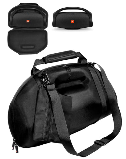GETGEAR Case for Boombox, Boombox 2, Boombox 3 Waterproof Portable Speaker, customized case with featured handle and shoulder strap, removable accessories pouch GETGEAR