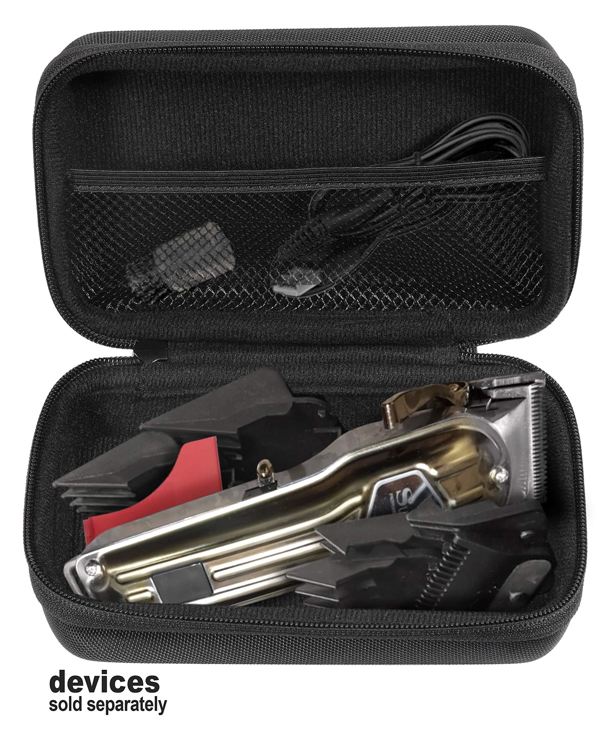 GETGEAR Case for Surker Mens Hair Clippers Cordless Hair Trimmer Haircut, Also fit for Kemei Professional Hair Clippers, Organizer for Clippers/Trimmers, Combs, Charger GETGEAR