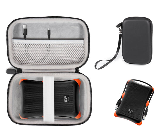 Getgear Portable Case Compatible with SP Silicon Power Rugged Portable External Hard Drive Armor A30 2TB, 1TB GETGEAR