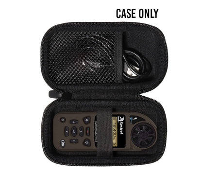 getgear Weather Meter Case for Kestrel Weather Meter Compatible with Kestrel Elite, 5700/ 5700X, 5200, 5100, 5500, 2700, 3500, 3000, 3550, 2500, 1000 (Black with Orange Zipper) GETGEAR