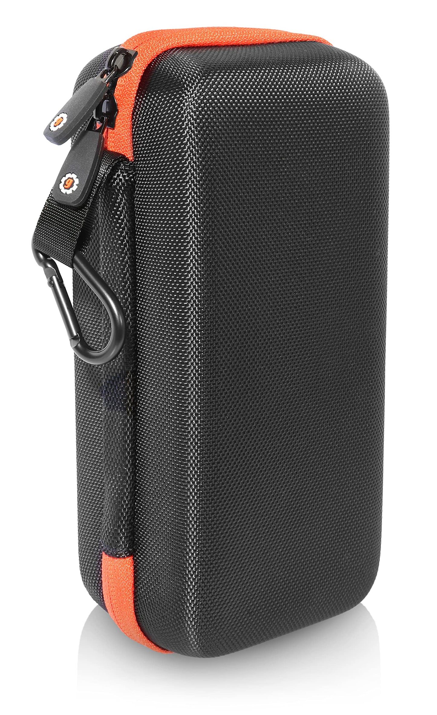 getgear case for ROKFORM G-ROK Portable Wireless Magnetic Golf Speaker, Black with Orange Zip, Mesh Pocket for Cable and Accessories GETGEAR