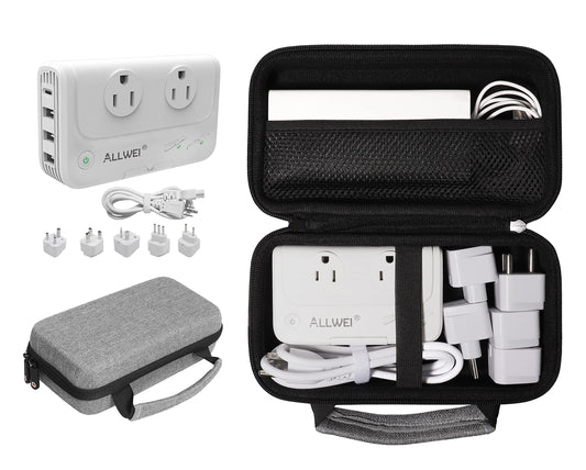 getgear Travel Organizing Case for ALLWEI Adapter, Also for FOVAL, Ceptics and Others, All in one Solution for Converter, Adapter, MagSafe, Dual Charger, USB Adapter, Portable PSS GETGEAR