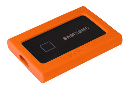 getgear Silicone Bumper for Samsung T7 Touch Portable SSD - 1TB, 2TB, 500GB, USB 3.2, Strong-Shock Absorbing, Slip-Resistant- Black GETGEAR