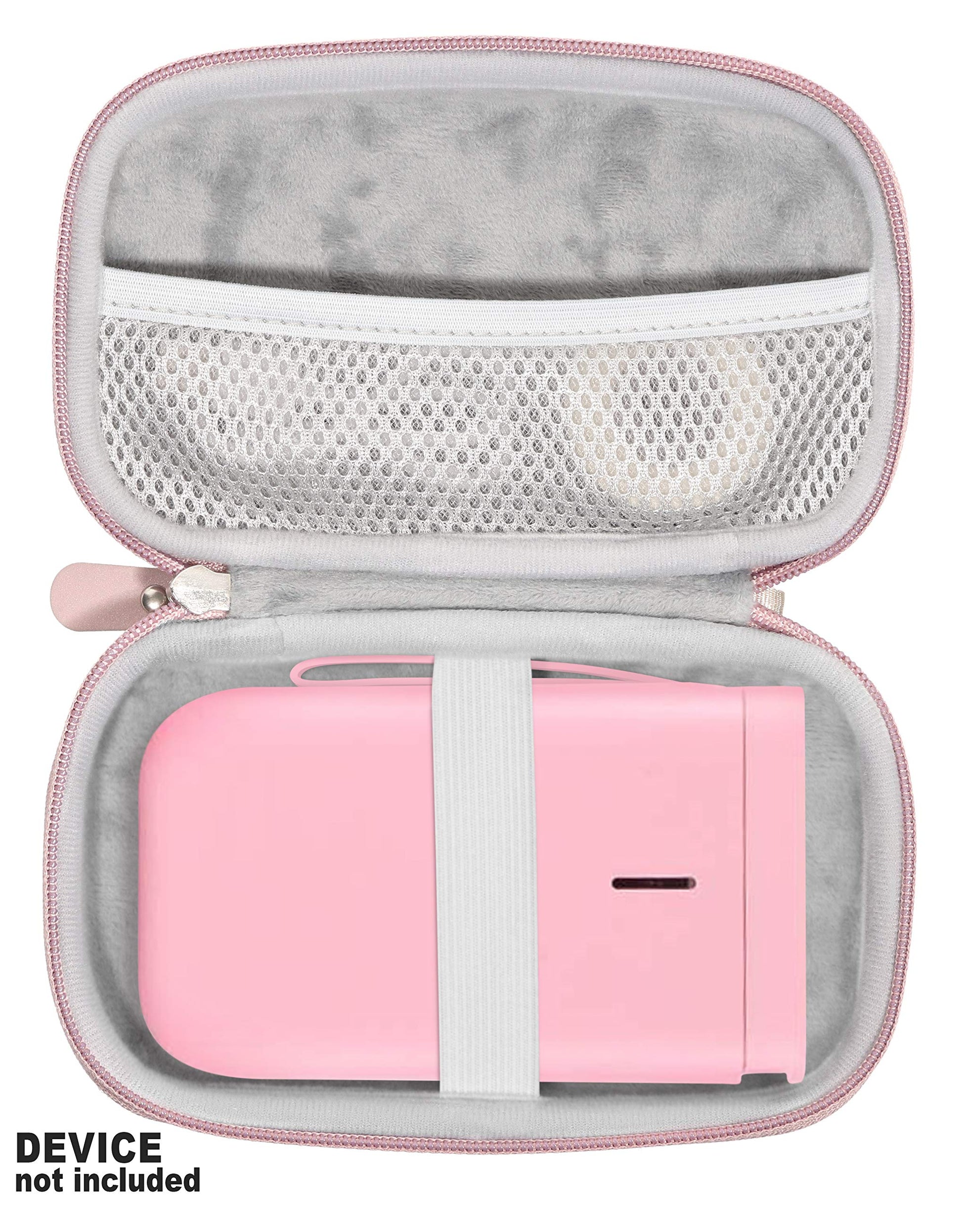 GETGEAR Portable Label Printer Case for Label Maker Machine NiiMbot D11 2020 Portable Wireless Connection Label Printer, mesh Pocket for Label Tape and Charge Cord GETGEAR