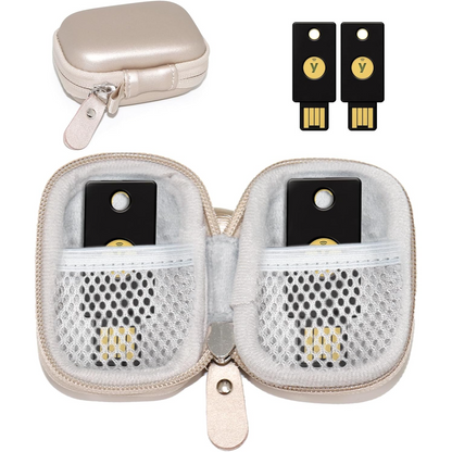 GETGEAR Security Key Case Compatible with Yubico YubiKey 5Ci NFC, 5C NFC, 5 Nano, OnlyKey FIDO2, FIDO, U2F, Thetis — Shockproof Travel Storage Case getgearcase