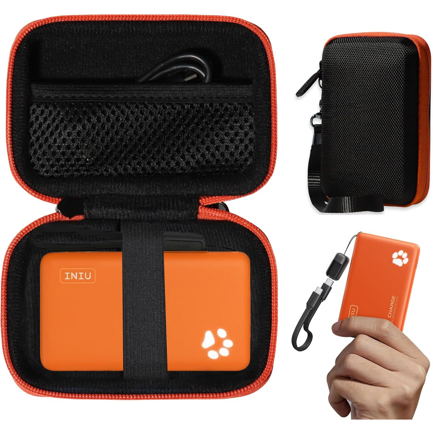 GETGEAR Hard Case for INIU P41 10000mAh 45W PD Portable Charger – Shockproof, Travel-Friendly Power Bank Carrying Case