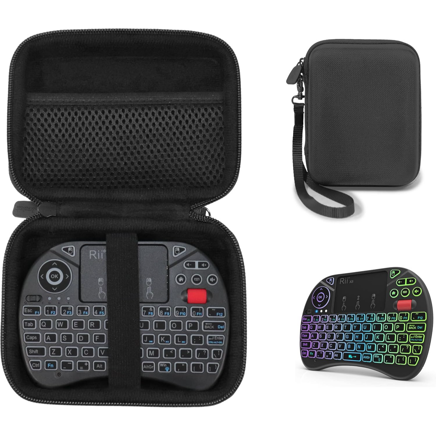 GETGEAR Hard Case for Rii X8 Mini Wireless Keyboard – Travel Case for 2.4GHz Keyboard with Touchpad Mouse