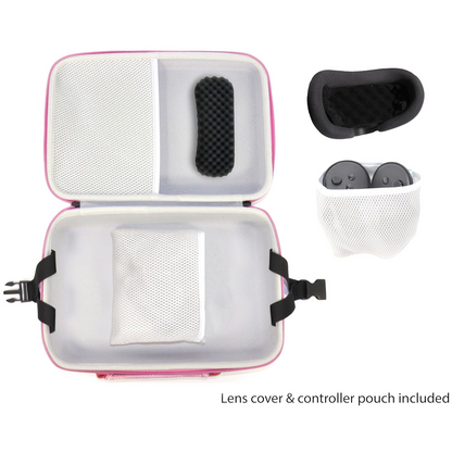 GETGEAR Hard Travel Case for Meta Quest 3s, Quest 3 & Quest 2 – Shockproof VR Headset Carrying Case with Controller & Accessory Storage