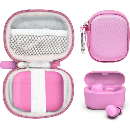 getgear Semi-Hard Earbuds Carrying Case for JLab Go Pop+, Go Air Pop, Air Tones/Tones+, JBuds Mini – Compact Organizer with Mesh Pocket getgearcase