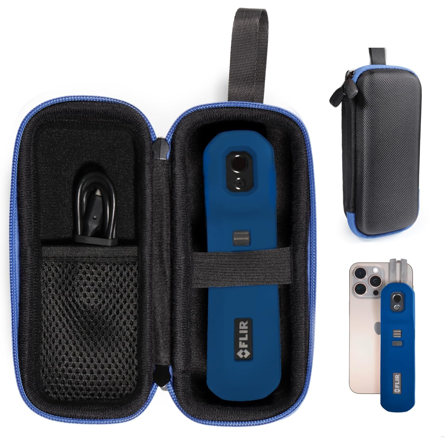 getgear Semi-Hard Thermal Imager Carrying Case for FLIR ONE Edge Pro & FLIR ONE Edge – Protective Travel Organizer for IR Camera & Accessories getgearcase