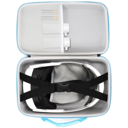 GETGEAR Hard Travel Case for Meta Quest 3s, Quest 3 & Quest 2 – Shockproof VR Headset Carrying Case with Controller & Accessory Storage