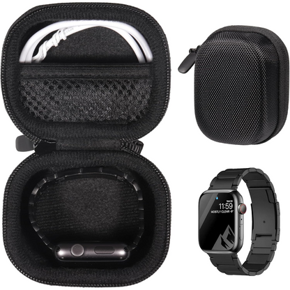 Protective Travel Case for Apple Watch Ultra/Series  Samsung Galaxy Watch  – Compact, Durable Storage with Mesh Pocket getgearcase