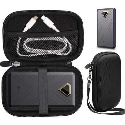 GETGEAR Hard Case for ELLIPAL Titan 2.0 Crypto Cold Wallet – Shockproof, Water-Resistant Travel Case with Mesh Storage