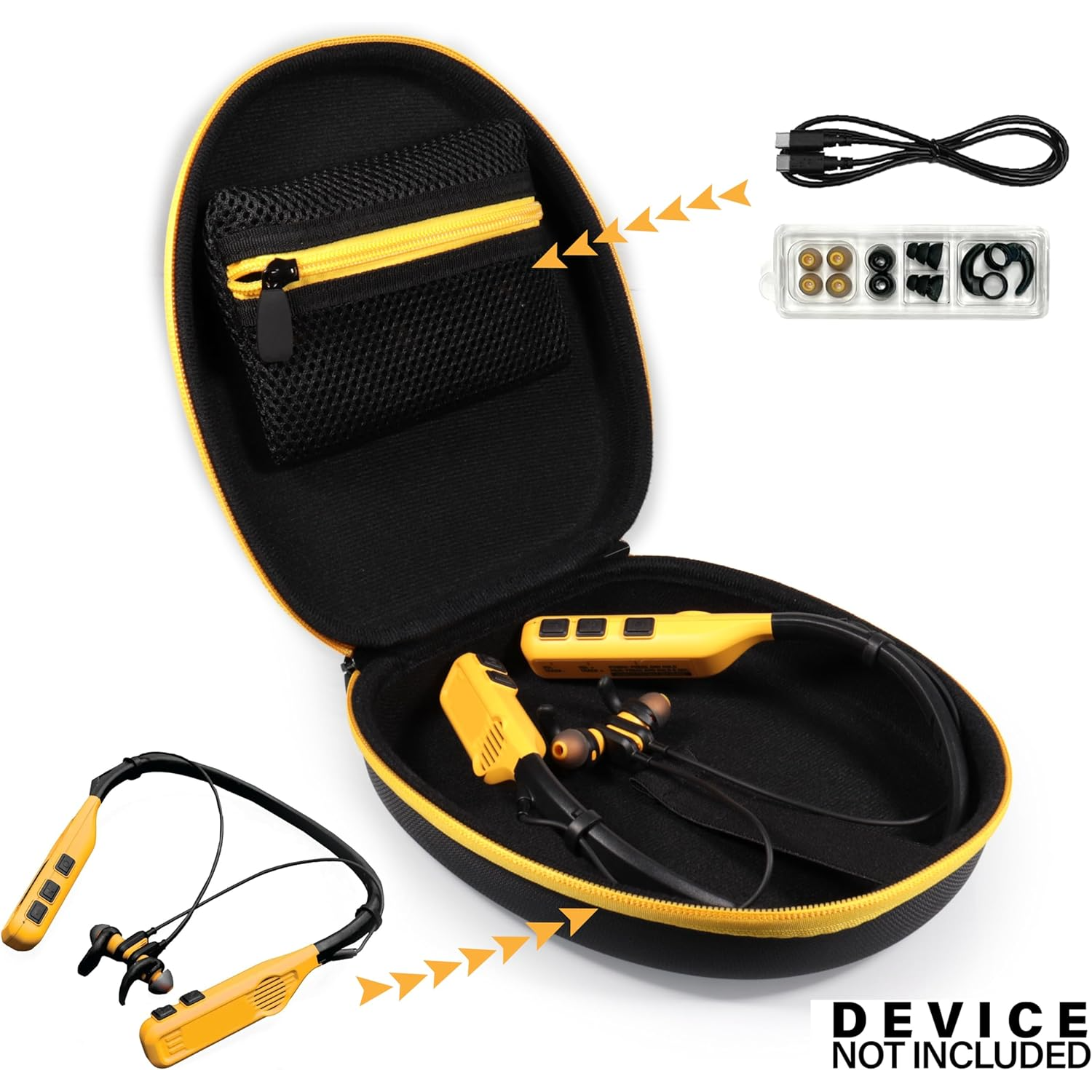 GETGEAR Case for DEWALT Neckband Headphones Travel Protective Case GETGEAR