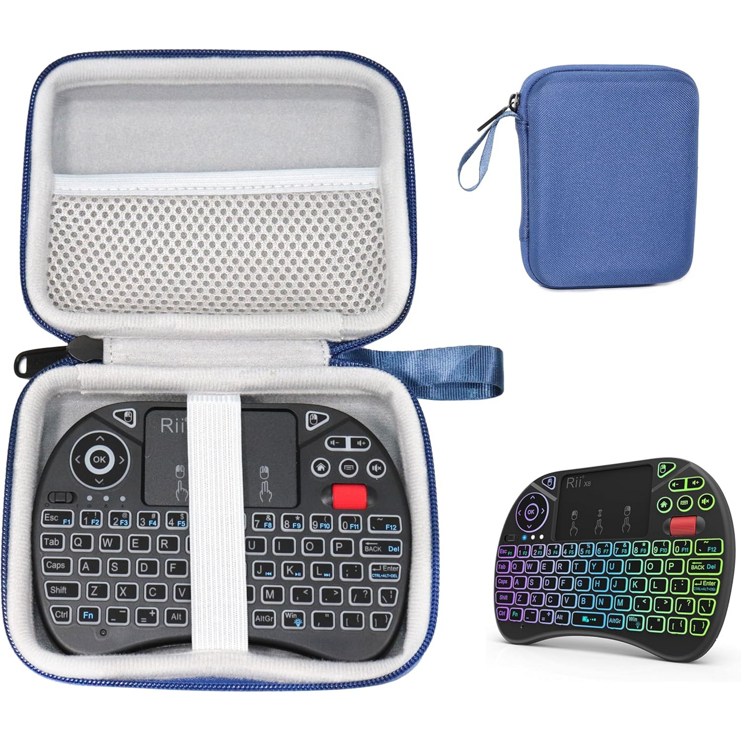 GETGEAR Hard Case for Rii X8 Mini Wireless Keyboard – Travel Case for 2.4GHz Keyboard with Touchpad Mouse