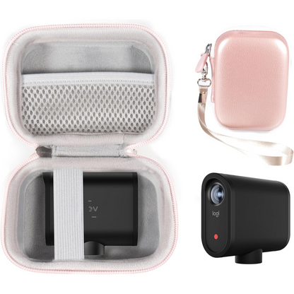 GETGEAR Hard Case for Logitech Mevo Start Live Streaming Camera – Shockproof, Water-Resistant Travel Case with Accessory Storage