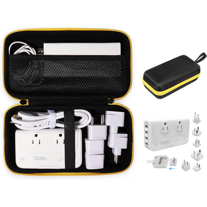 getgear Travel Organizing Case for ALLWEI Adapter, Also for FOVAL, Ceptics and Others, All in one Solution for Converter, Adapter, MagSafe, Dual Charger, USB Adapter, Portable PSS GETGEAR