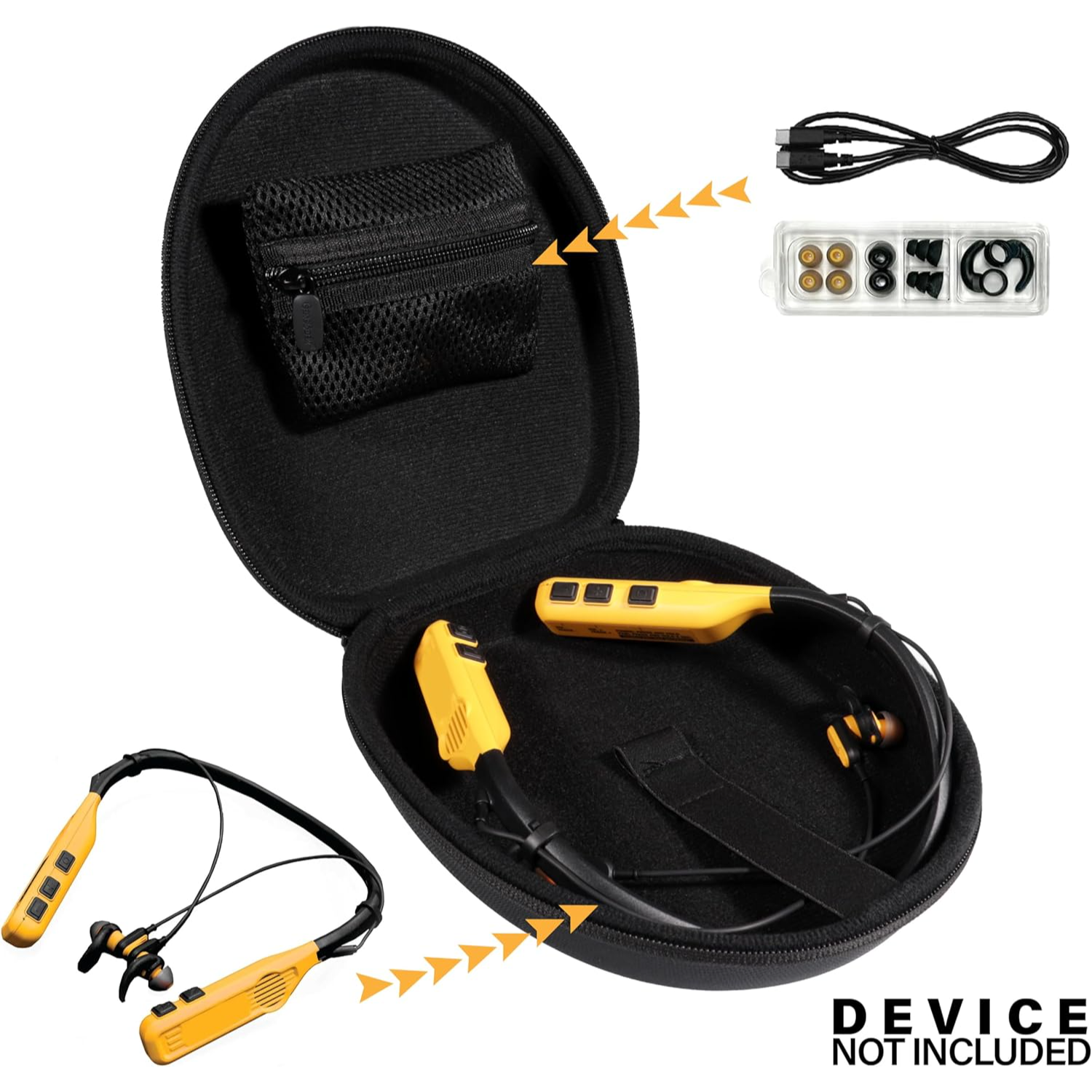 GETGEAR Case for DEWALT Neckband Headphones Travel Protective Case GETGEAR