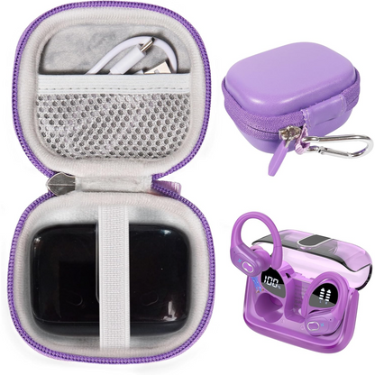 GETGEAR Hard Case for Aptkdoe 75Hrs Bluetooth 5.3 Sport Earbuds – Shockproof, Water-Resistant Travel Case with Accessory Storage