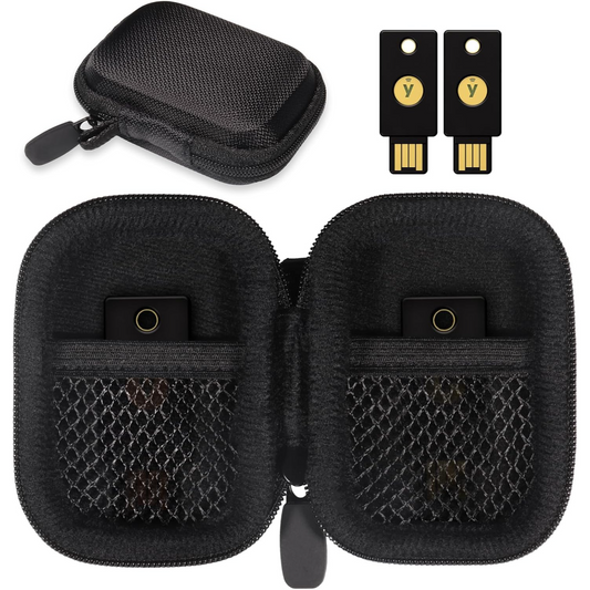 GETGEAR Security Key Case Compatible with Yubico YubiKey 5Ci NFC, 5C NFC, 5 Nano, OnlyKey FIDO2, FIDO, U2F, Thetis — Shockproof Travel Storage Case getgearcase
