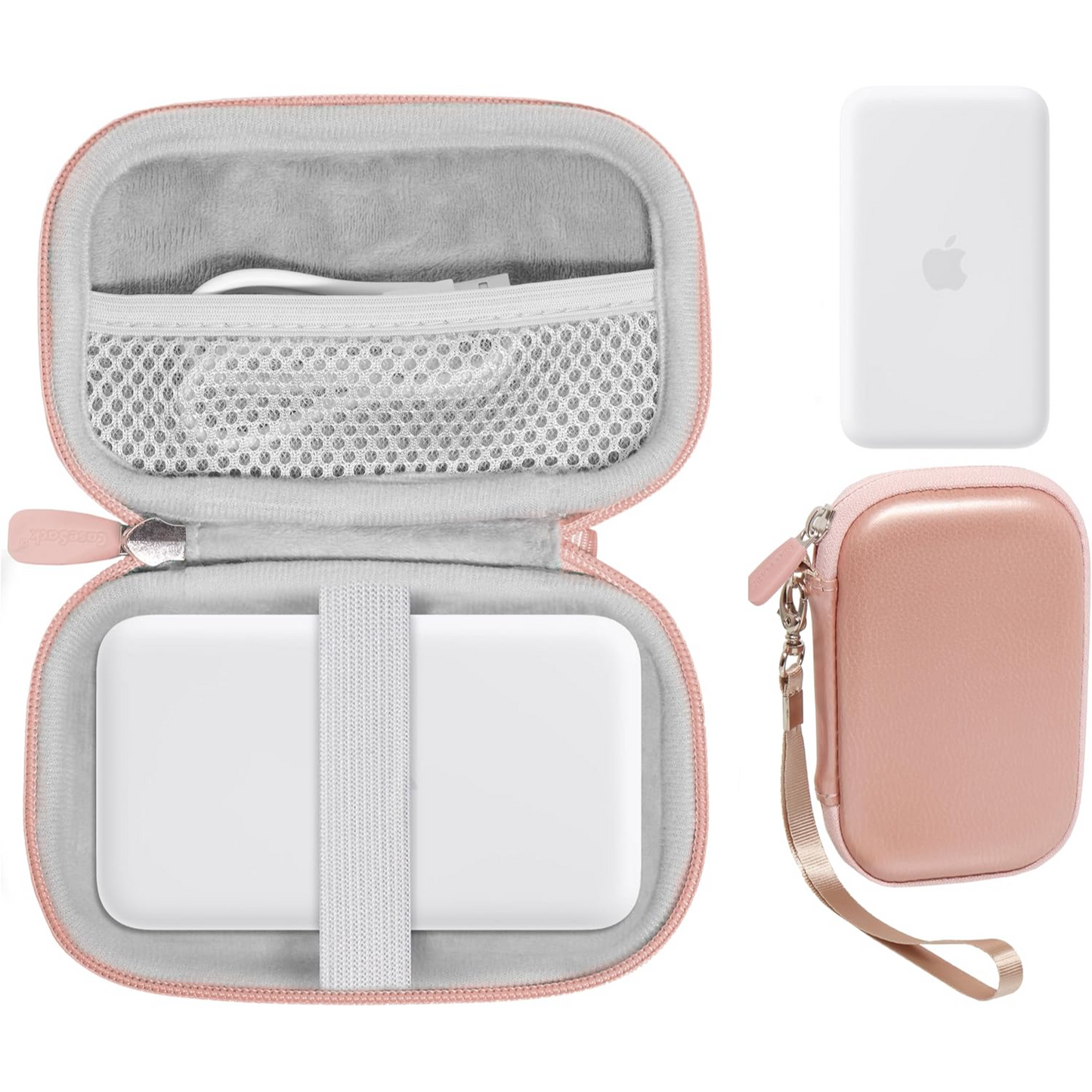 GETGEAR Hard Case for iPhone Air MagSafe Battery Pack – Shockproof, Water-Resistant Travel Case with Wrist Strap