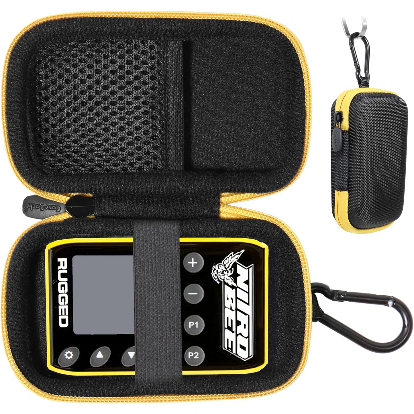 getgear Semi-Hard Carrying Case for Rugged Radios Nitro Bee Race Receiver – Protective Travel Organizer with Carabiner getgearcase