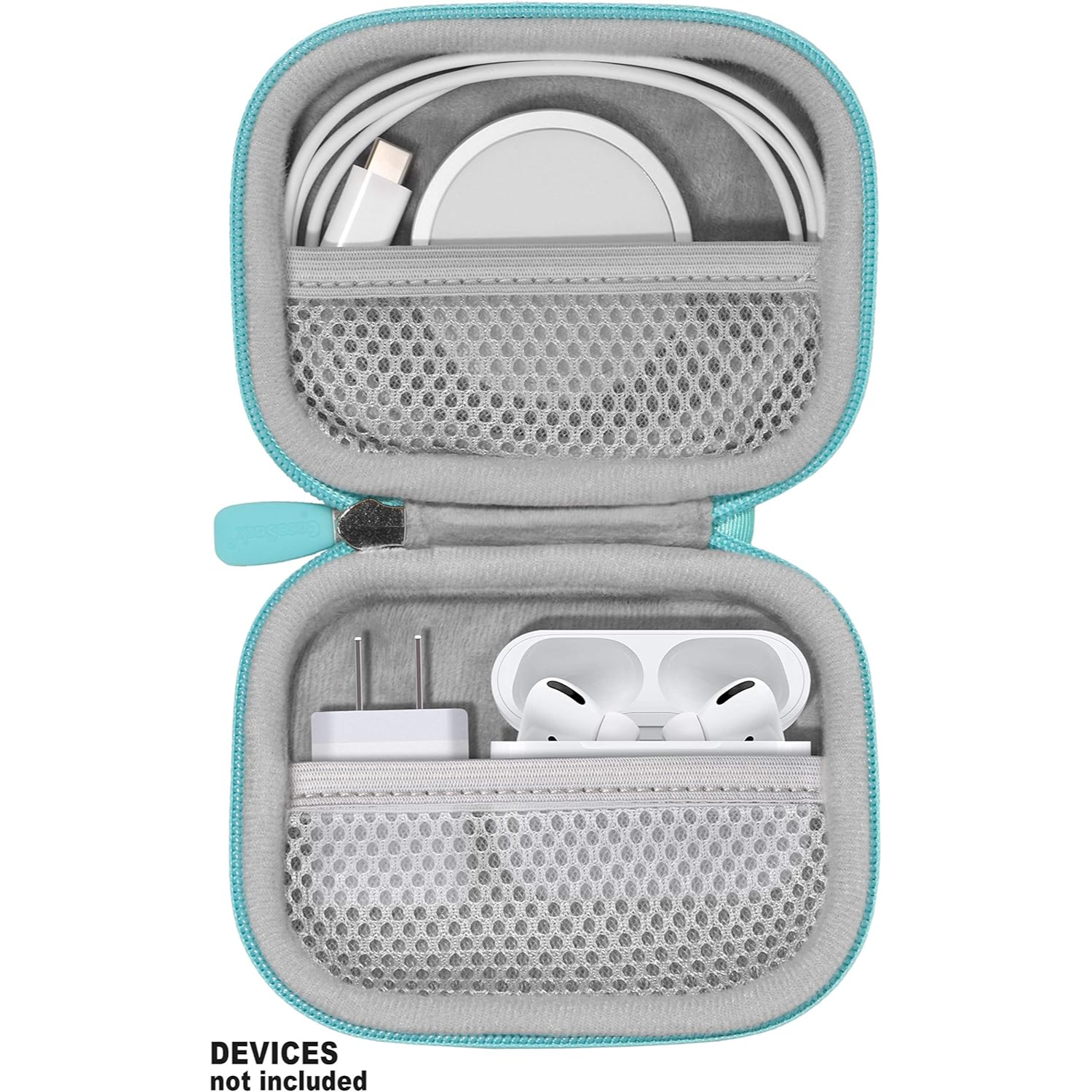 All-in-One Travel Case for iPhone MagSafe Charger, Battery Pack & AirPods – Compact Protective Organizer getgearcase